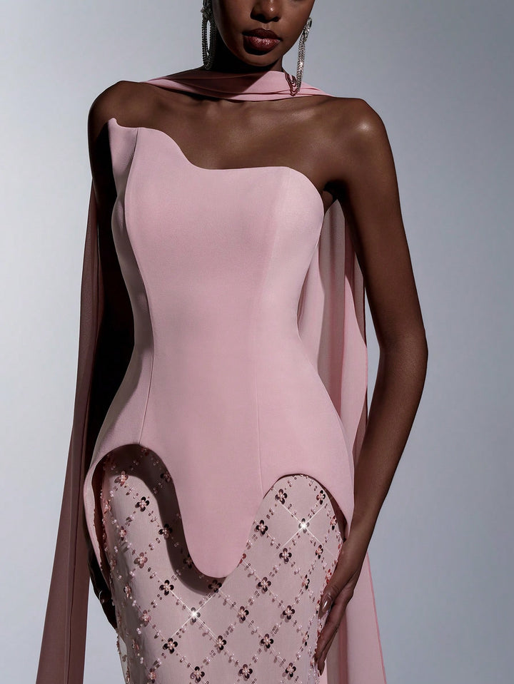 Rochie de ocazie SHEIN, roz