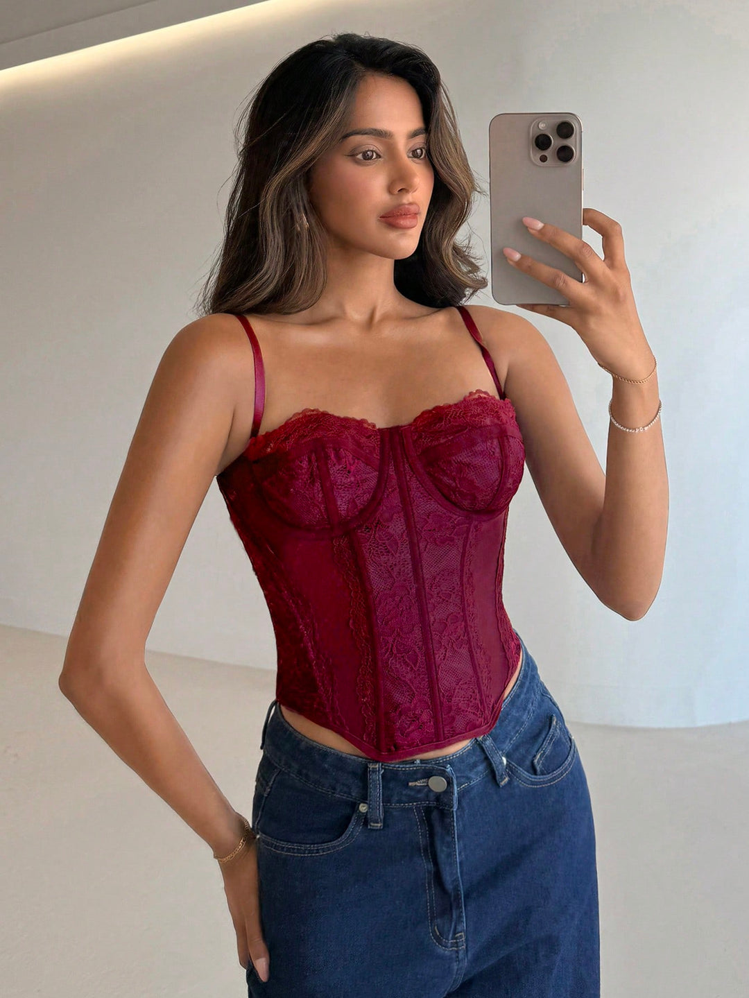 Top SHEIN, vișiniu