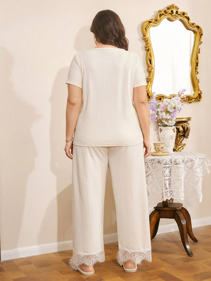 Set pijamale SHEIN, bej