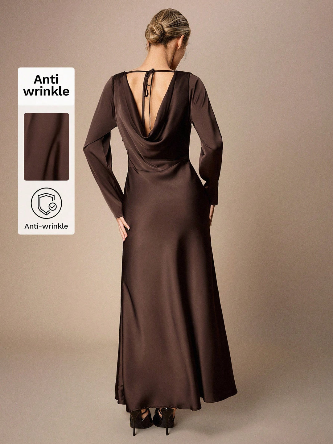 SHEIN maxi ruha, barna
