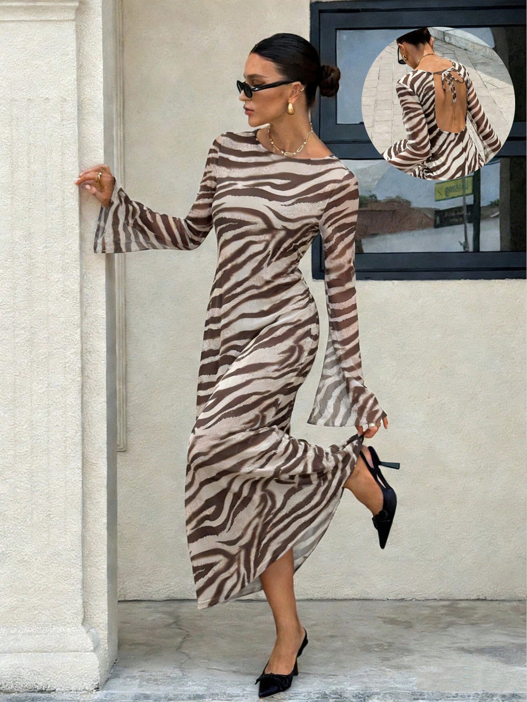 Rochie maxi SHEIN, mix culori