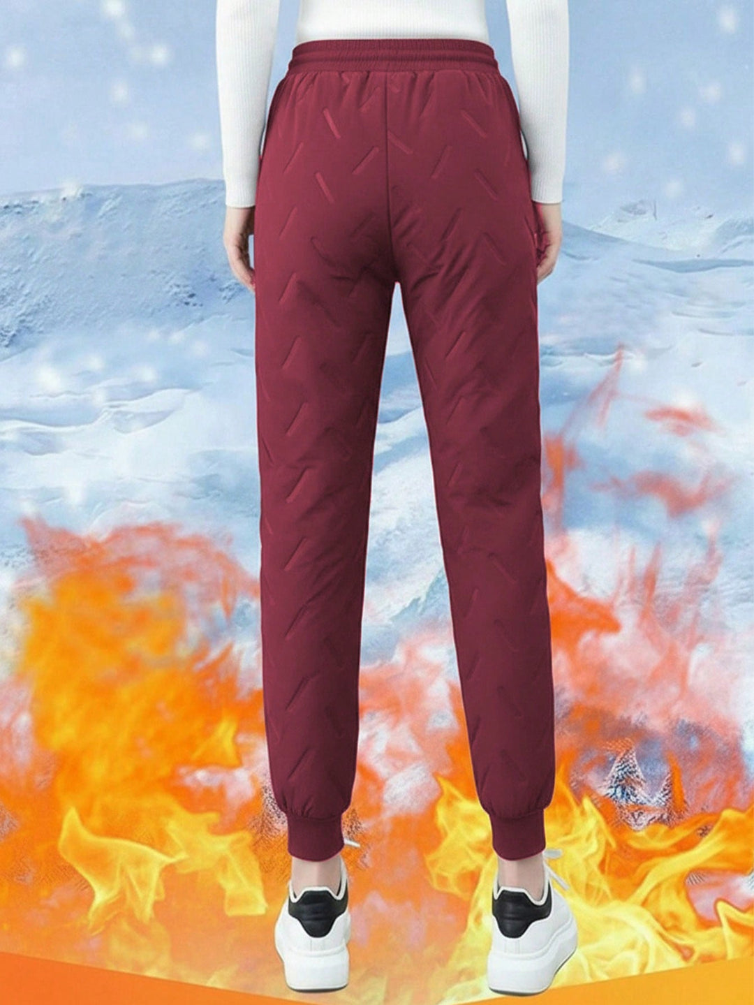 Pantaloni SHEIN, vișiniu