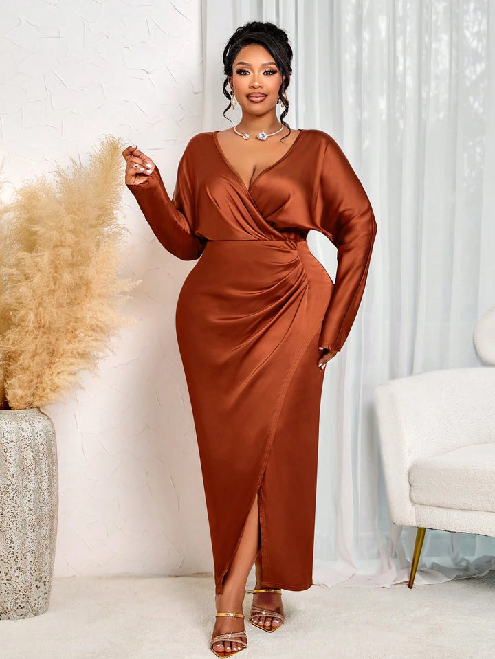 Rochie maxi SHEIN, maro