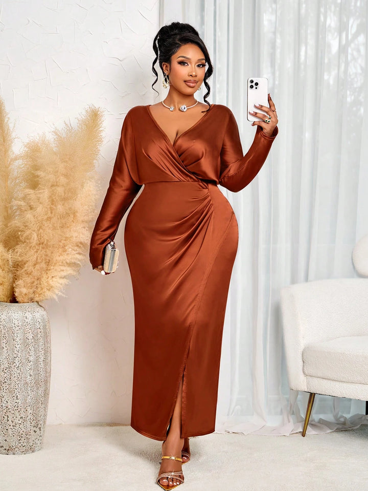 Rochie maxi SHEIN, maro