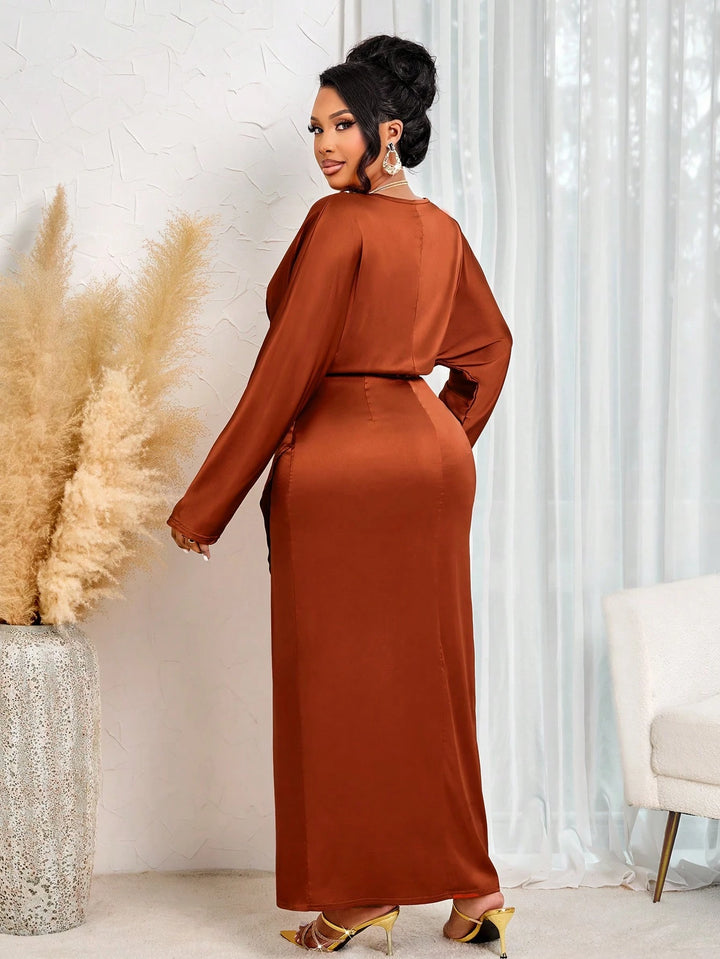 Rochie maxi SHEIN, maro