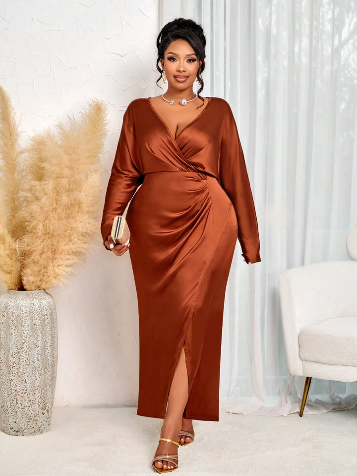 Rochie maxi SHEIN, maro