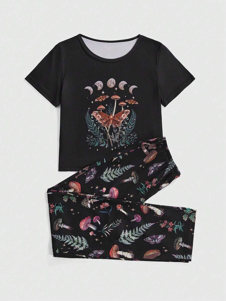 Compleu pijamale SHEIN, negru