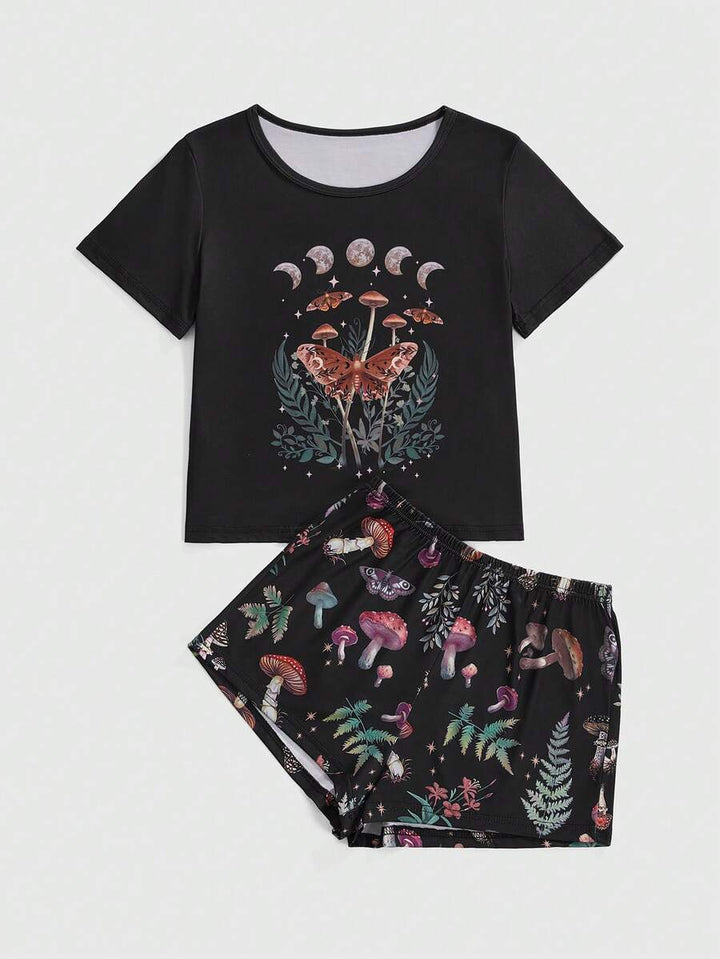 Compleu pijamale SHEIN, negru