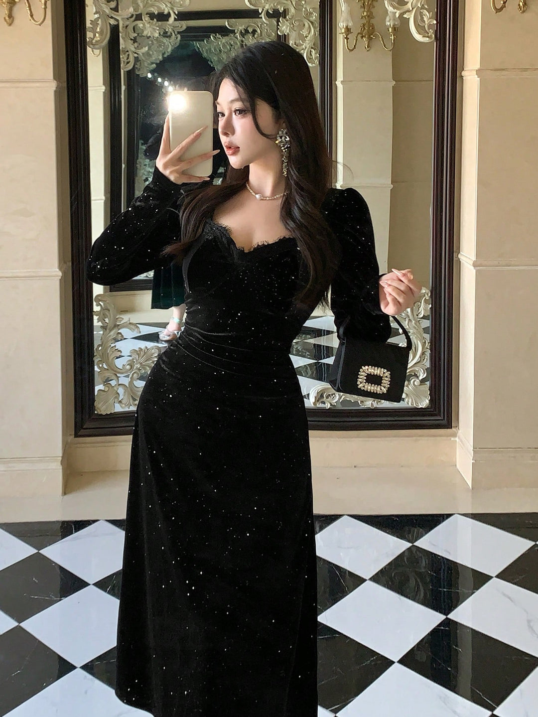 Rochie midi SHEIN, negru