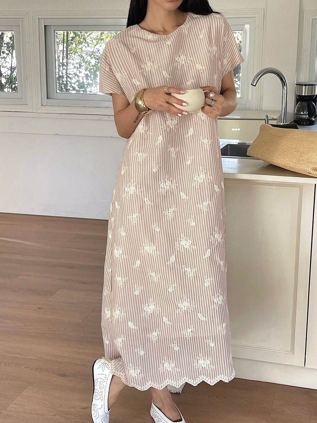 Rochie maxi SHEIN, alb