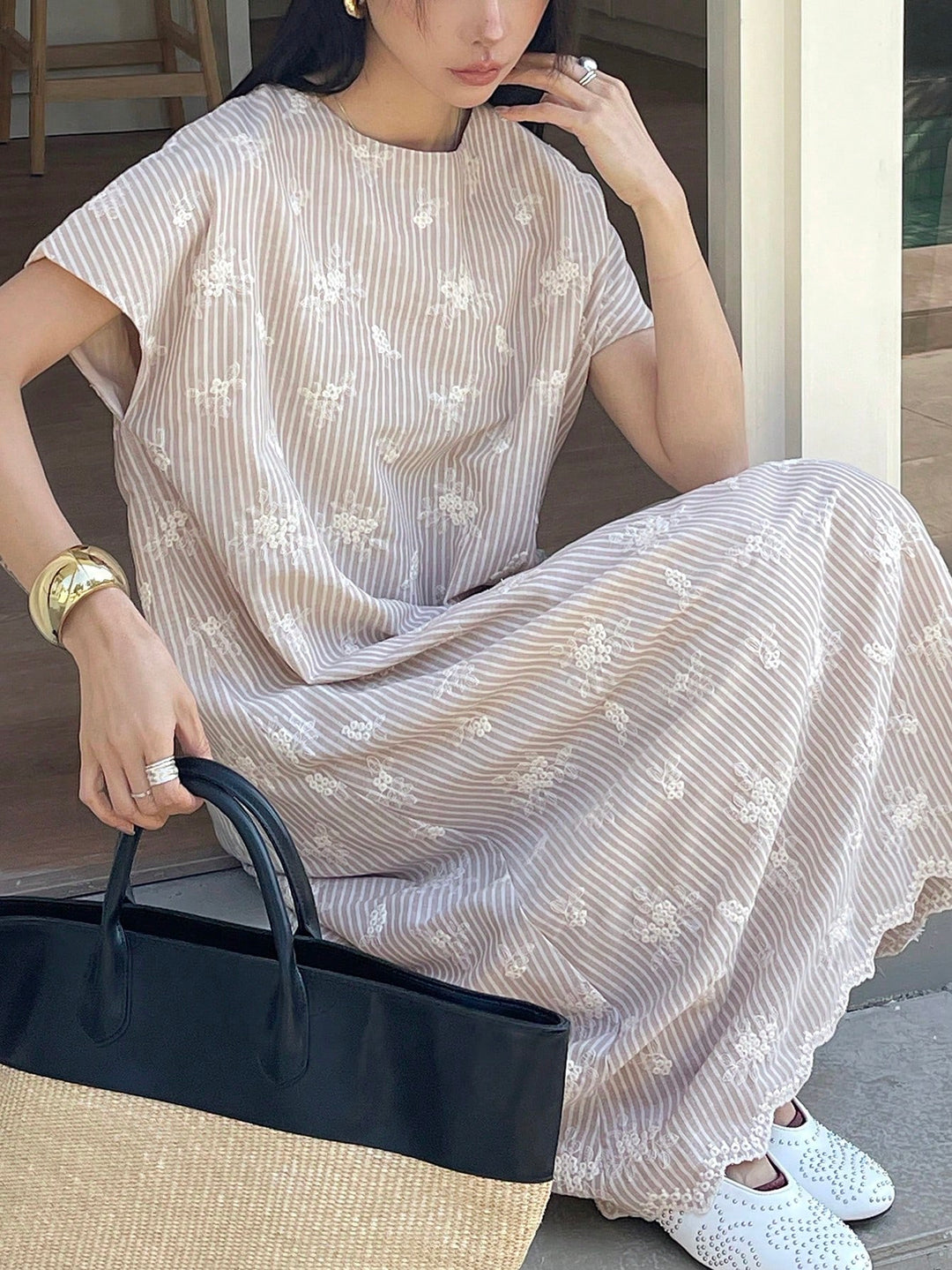 Rochie maxi SHEIN, alb