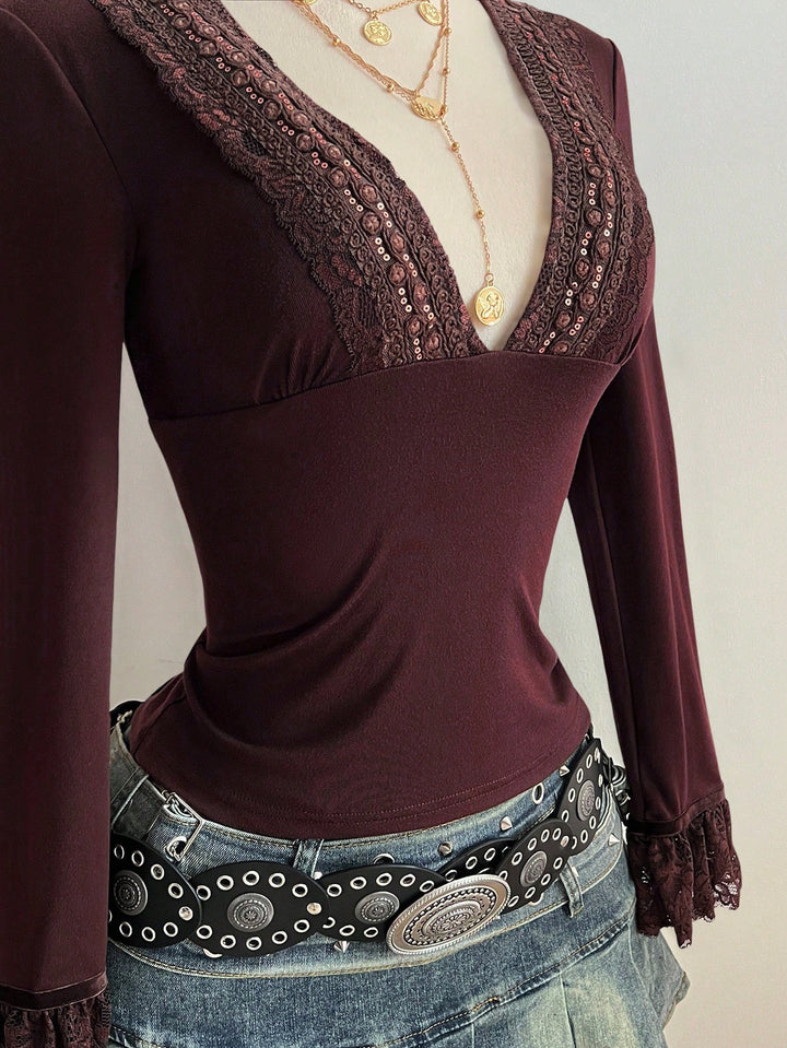 Tricou SHEIN, vișiniu