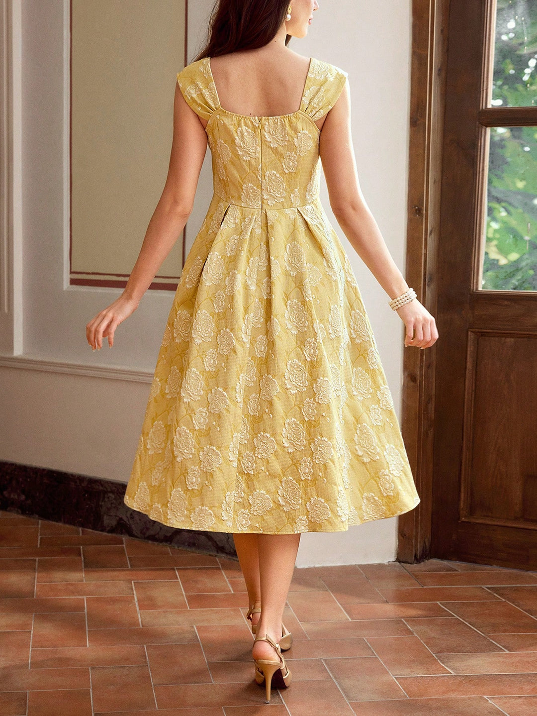 Rochie midi SHEIN, galben