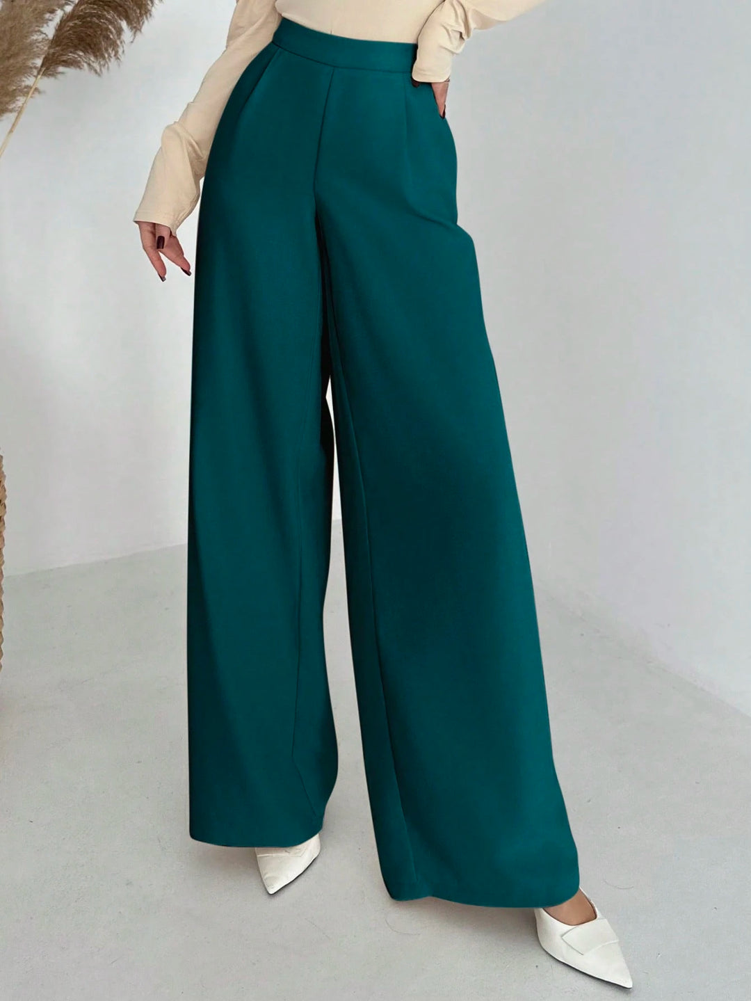 Pantaloni SHEIN, turcoaz