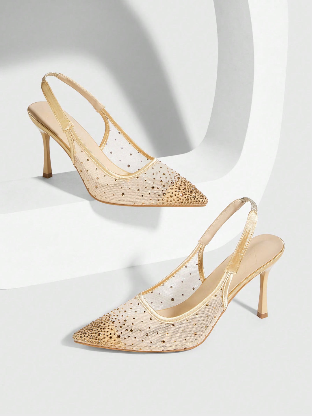 Pantofi cu toc SHEIN, auriu