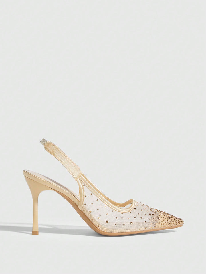 Pantofi cu toc SHEIN, auriu