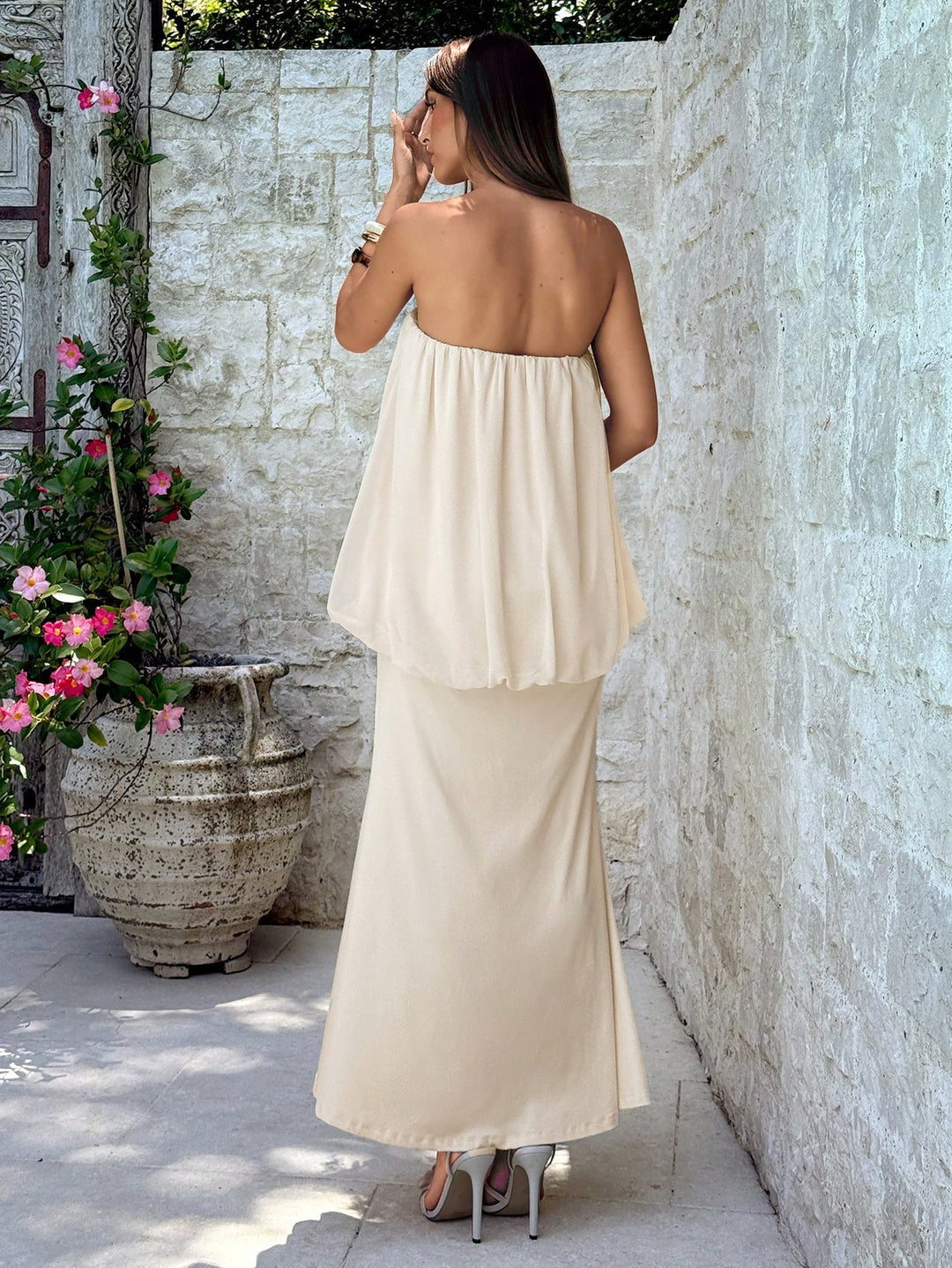 Rochie maxi SHEIN, portocaliu