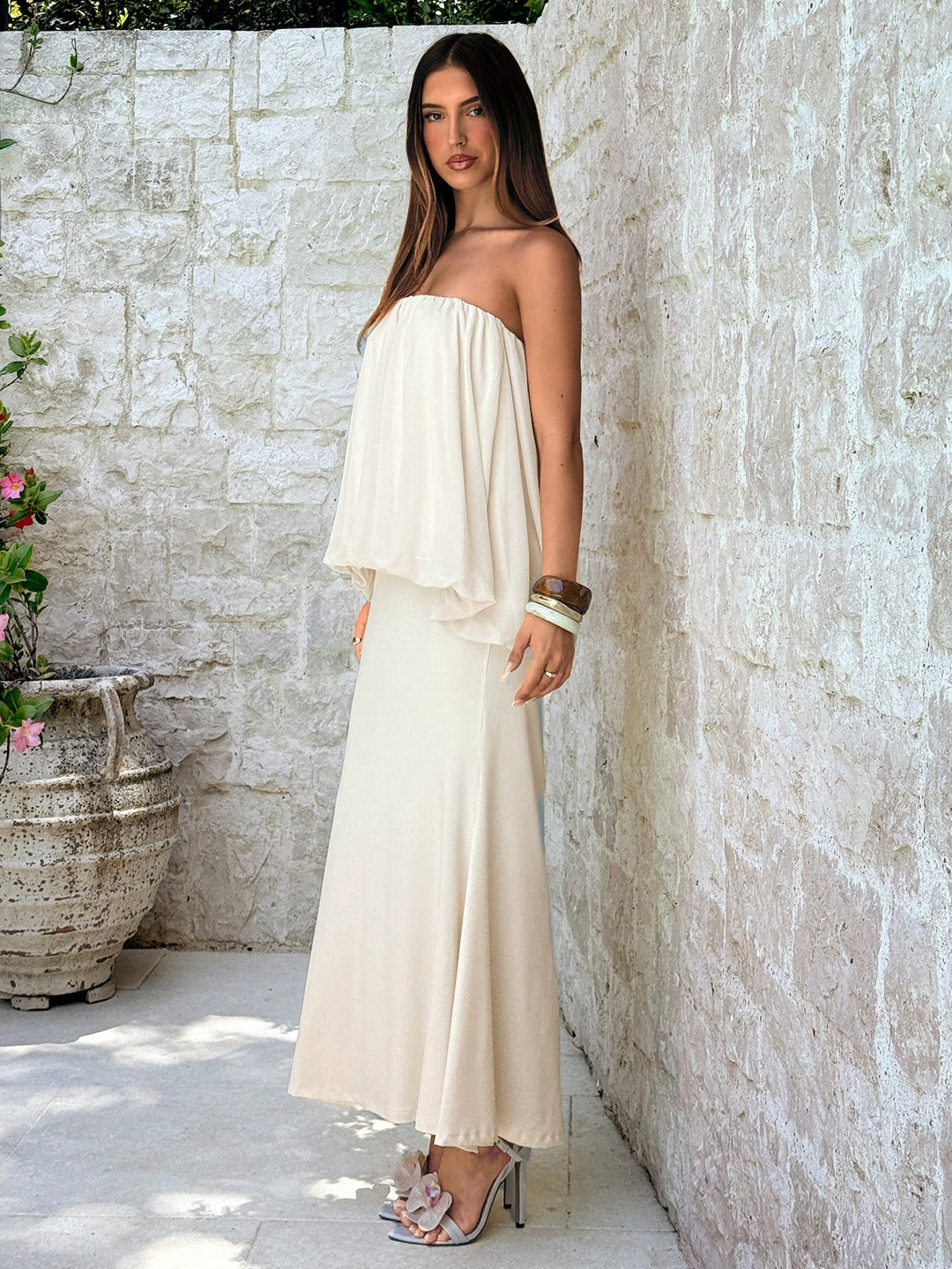 Rochie maxi SHEIN, portocaliu