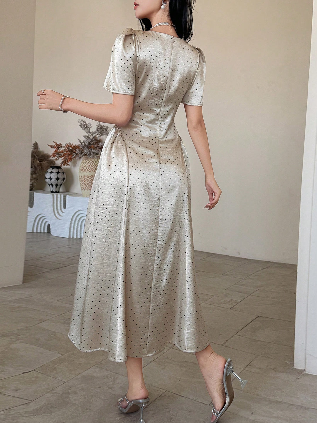 Rochie midi SHEIN, portocaliu