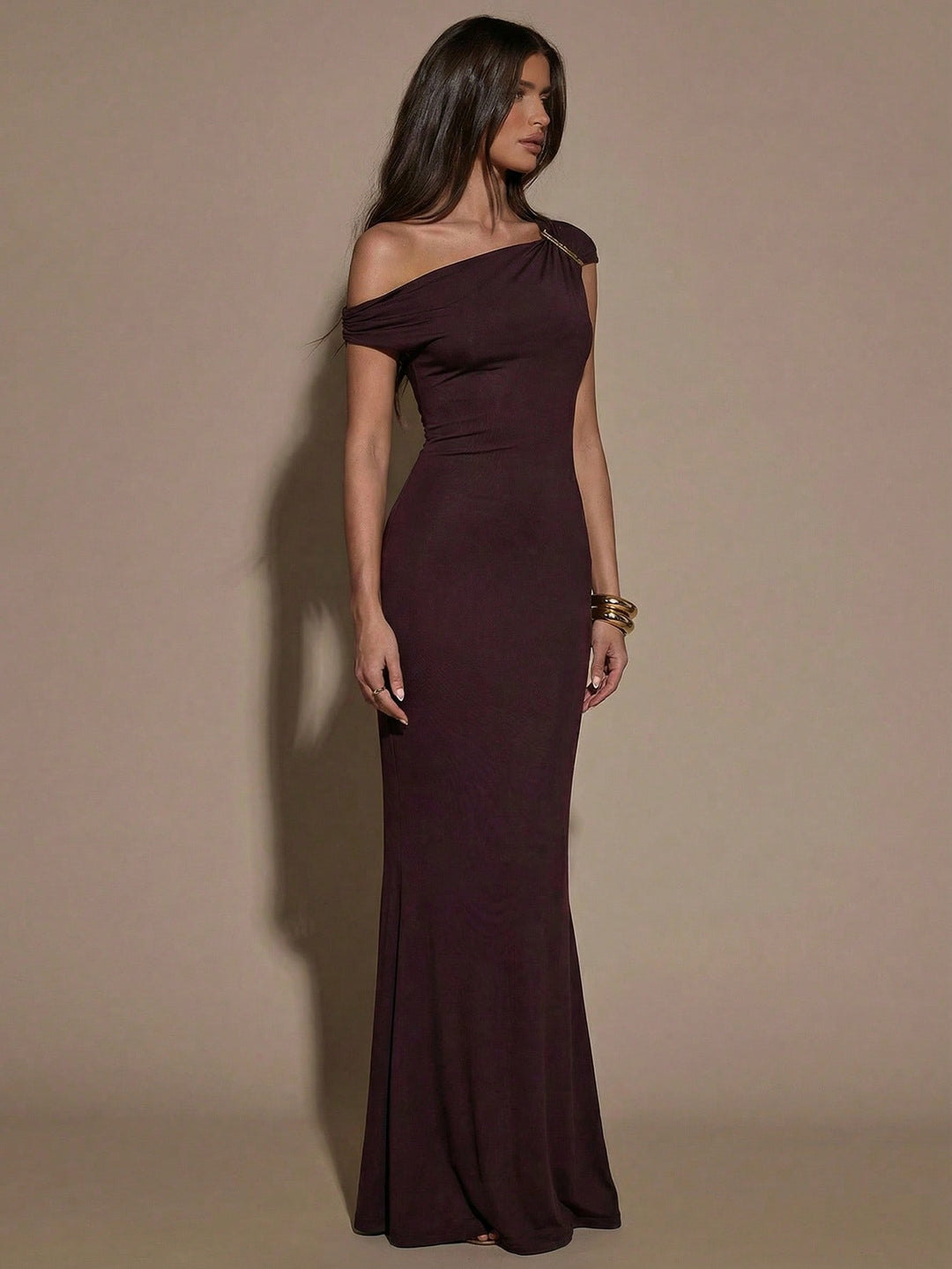 Rochie maxi SHEIN, maro
