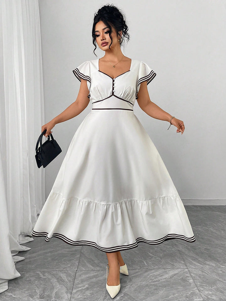 Rochie midi SHEIN, alb