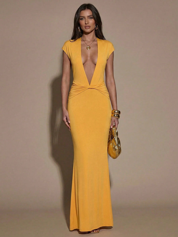 Rochie maxi SHEIN, galben