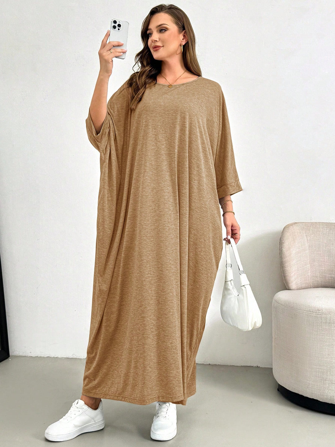 Rochie maxi SHEIN, maro