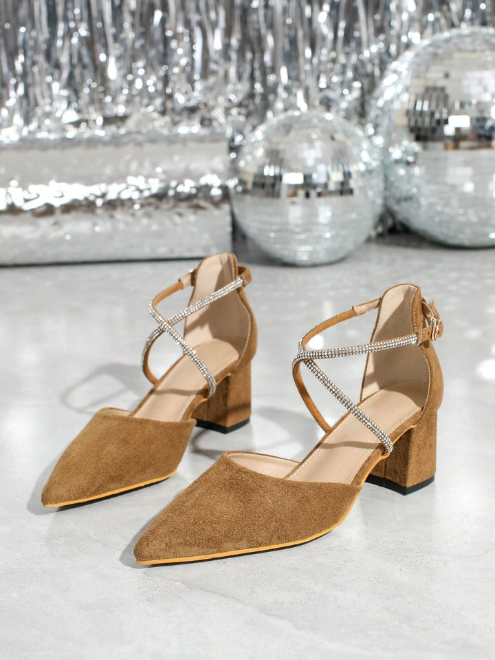 Pantofi cu toc SHEIN, kaki