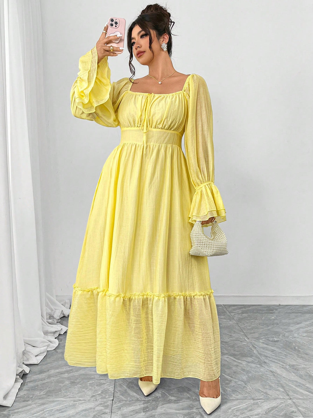Rochie maxi SHEIN, galben