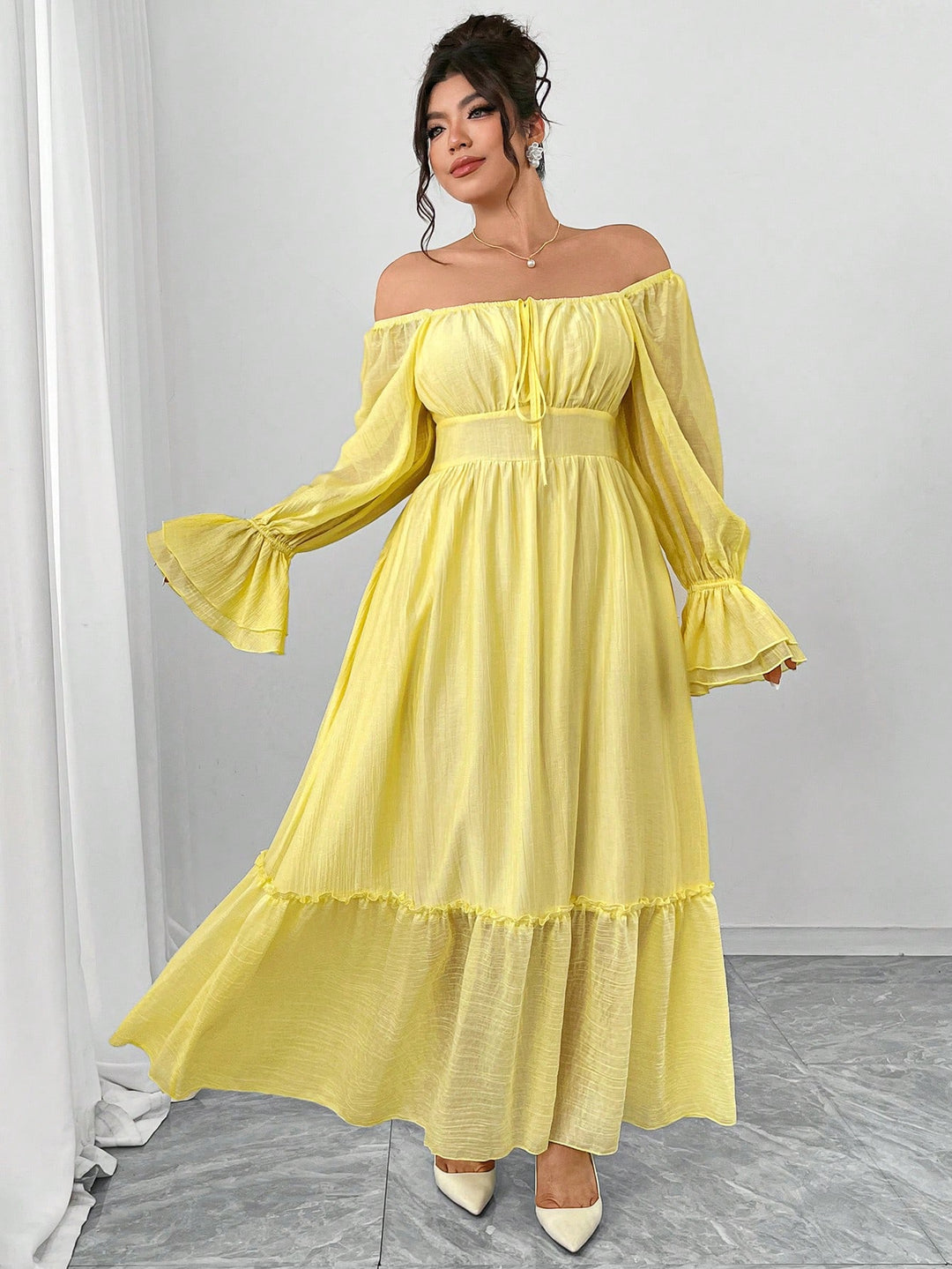 Rochie maxi SHEIN, galben