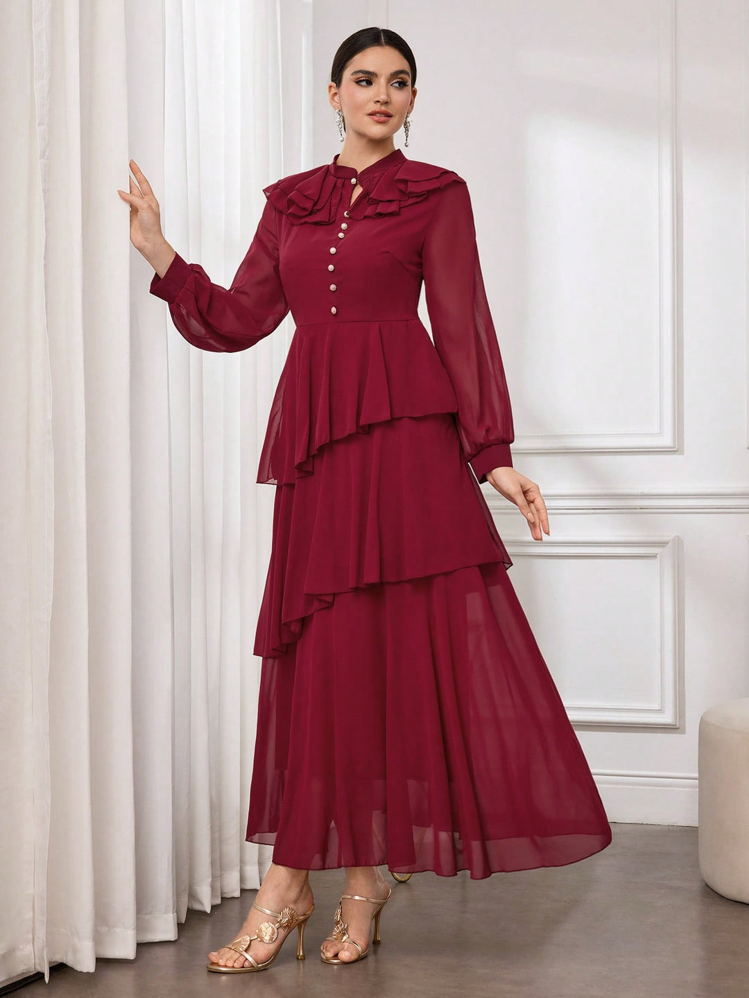 Rochie maxi SHEIN, vișiniu