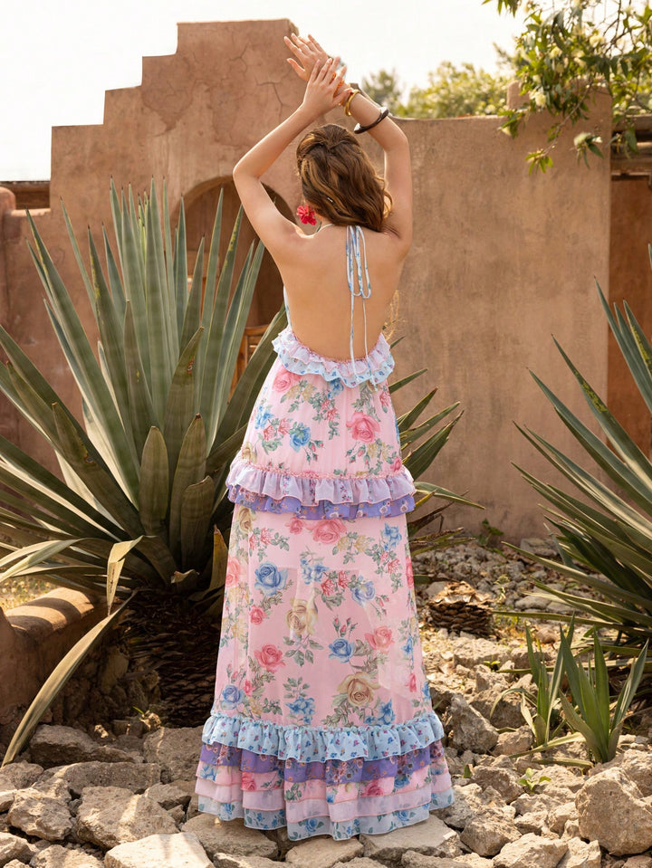 Rochie maxi SHEIN, mix culori