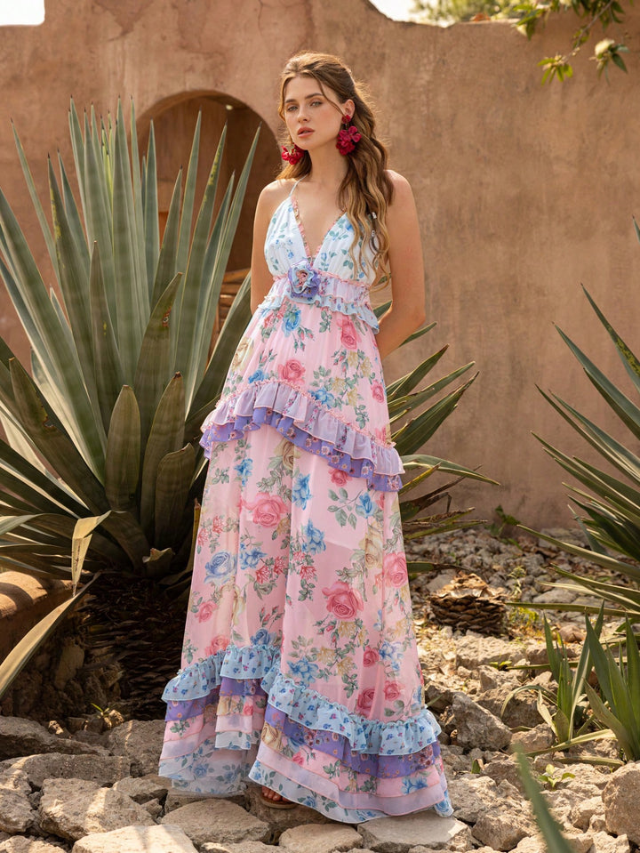 Rochie maxi SHEIN, mix culori