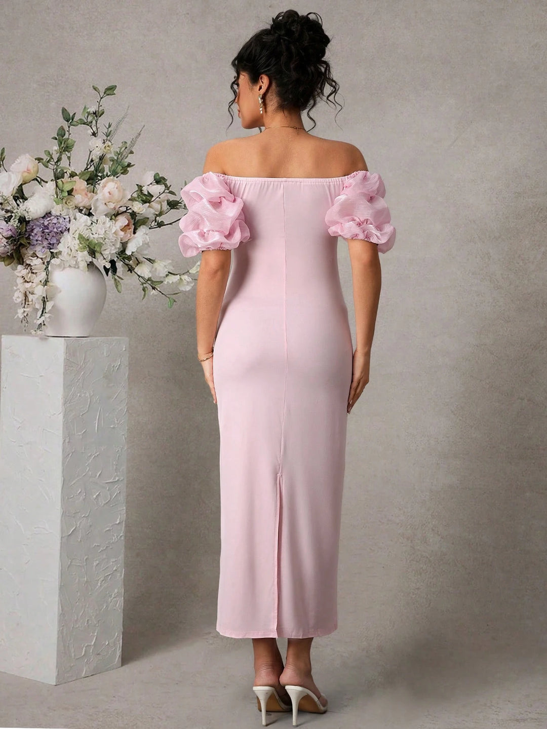 Rochie midi SHEIN, roz