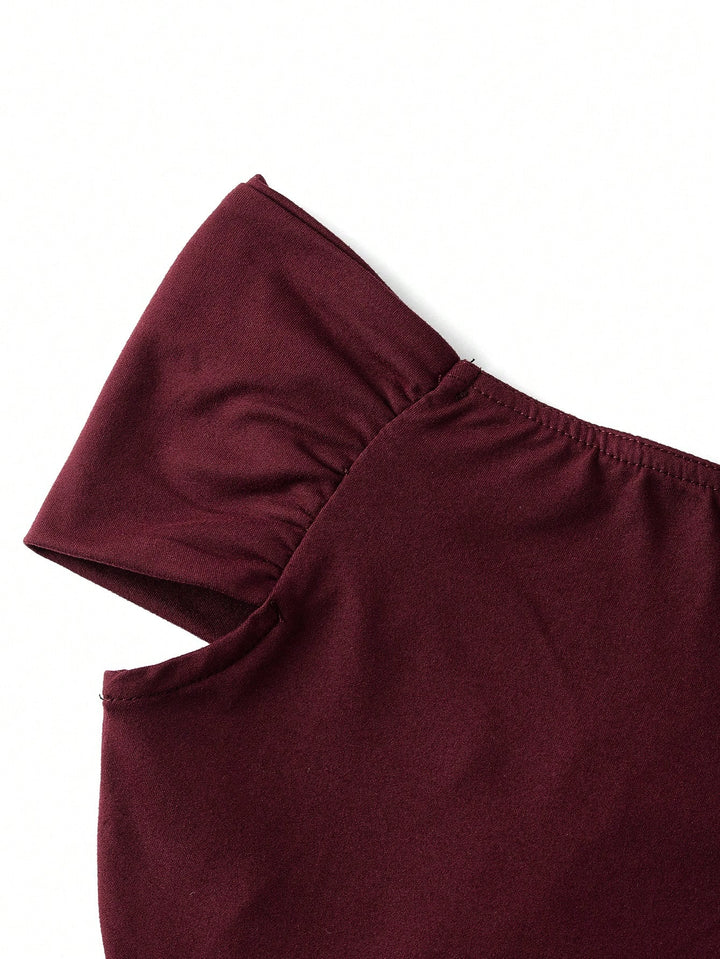 Tricou SHEIN, vișiniu