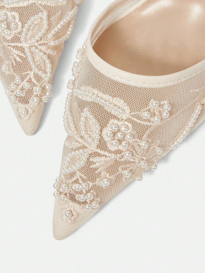 Pantofi cu toc SHEIN, bej
