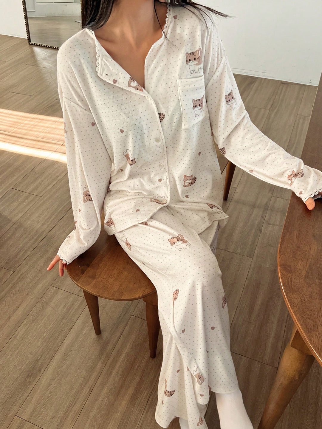 Pijama SHEIN, portocaliu
