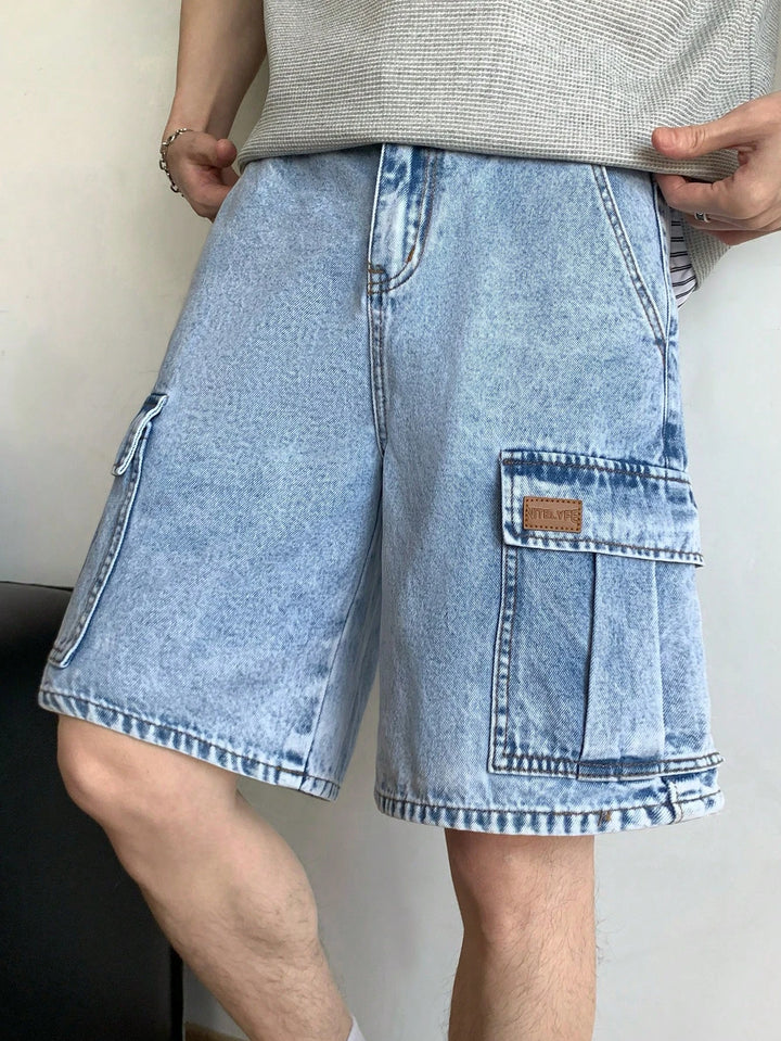 Pantaloni scurți SHEIN, albastru