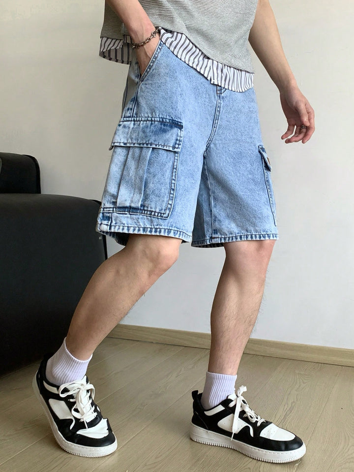 Pantaloni scurți SHEIN, albastru