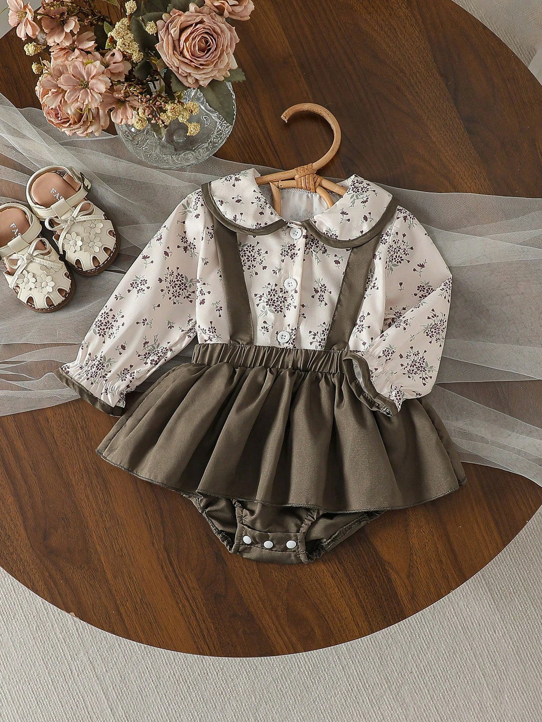 Set cămașă și salopetă SHEIN, mix culori