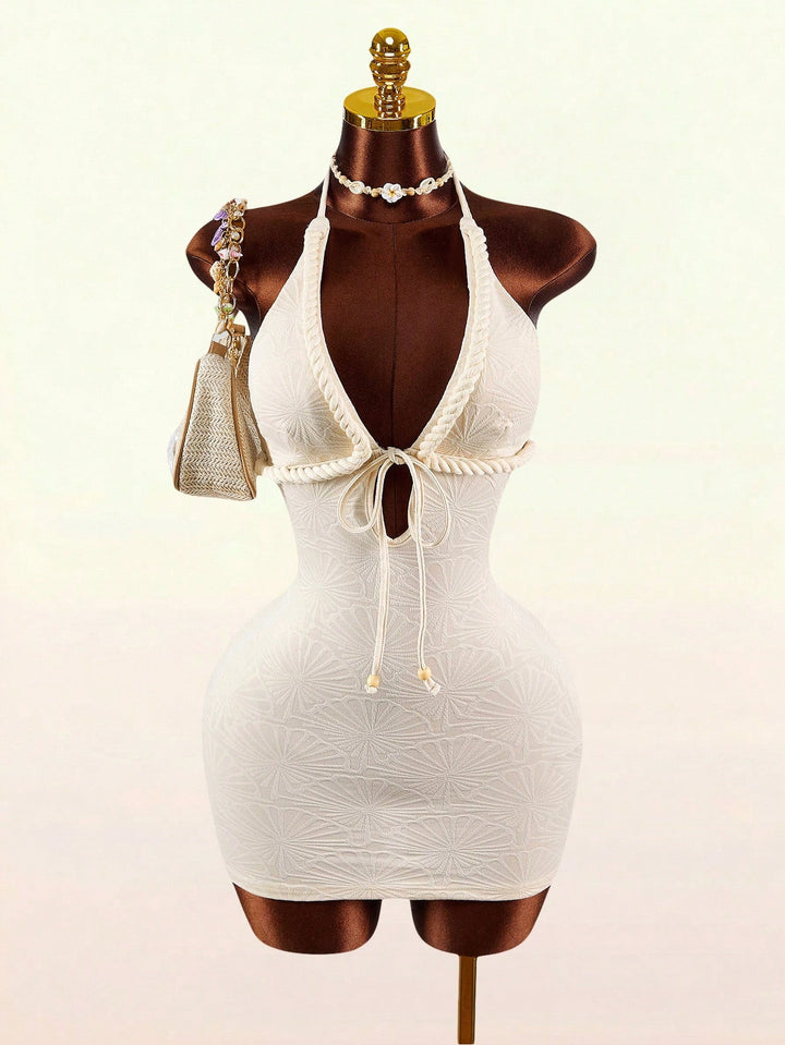 Rochie mini SHEIN, bej