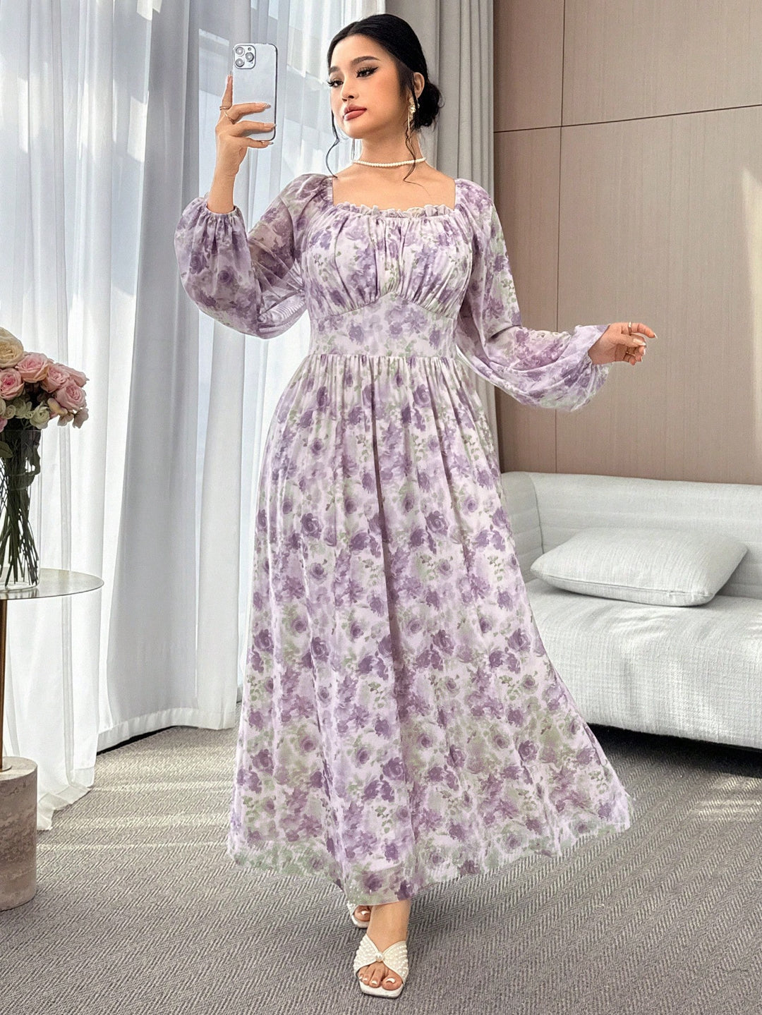 Rochie maxi SHEIN, mix culori