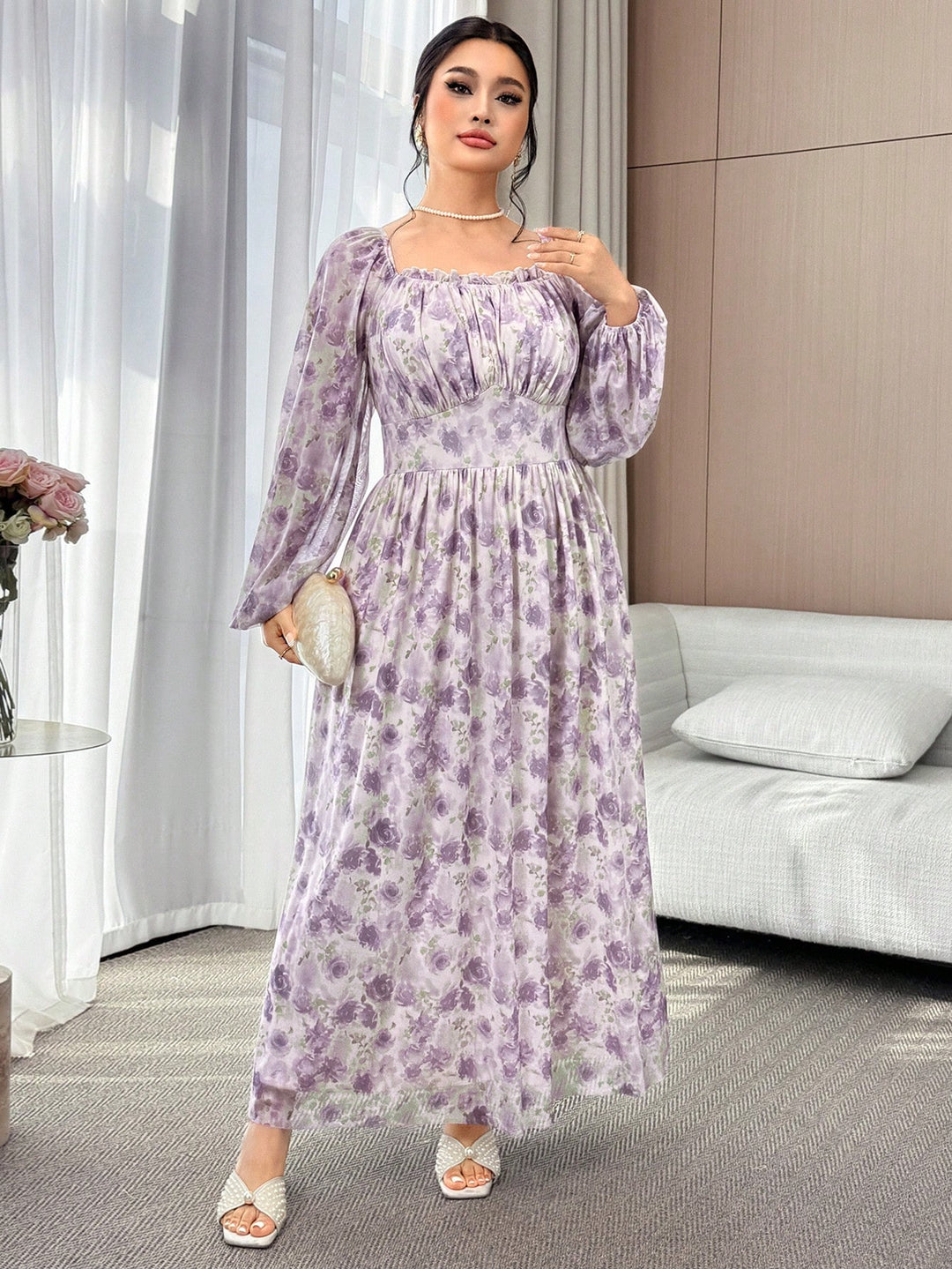 Rochie maxi SHEIN, mix culori