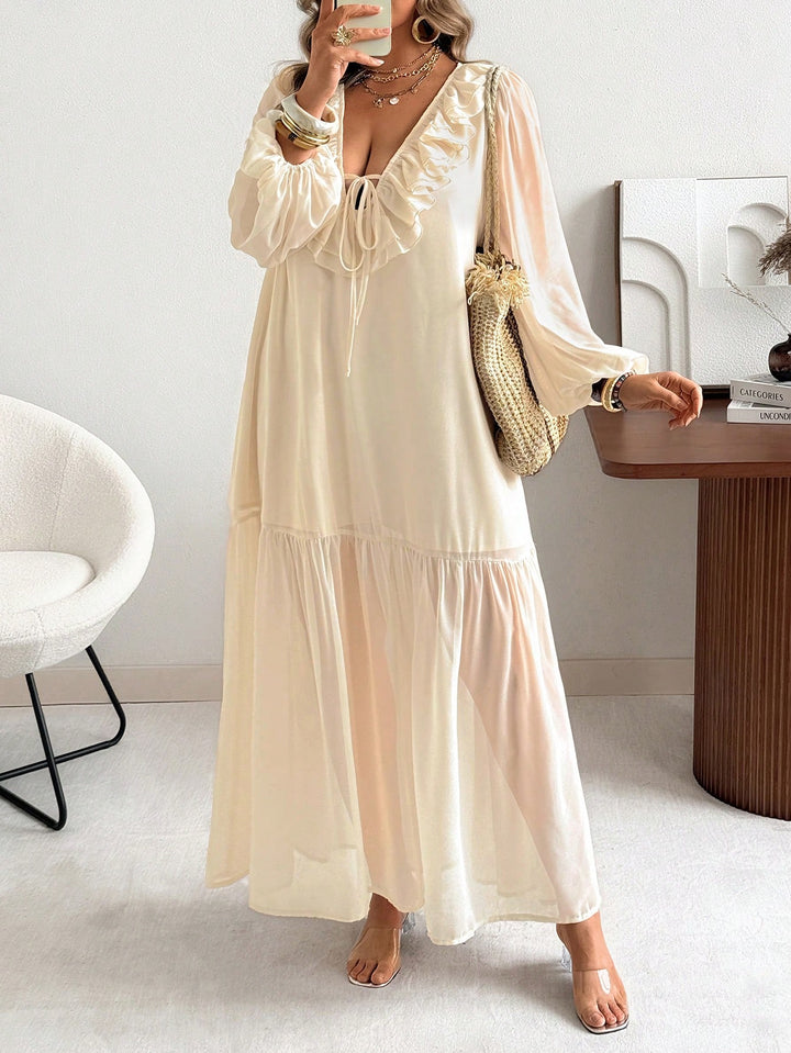 Rochie maxi SHEIN, crem
