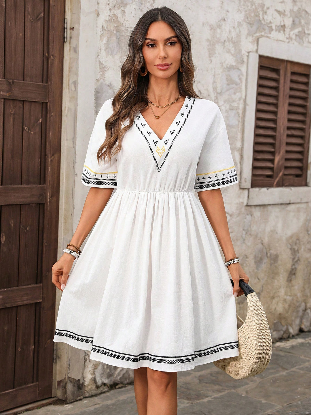 Rochie scurtă SHEIN, alb