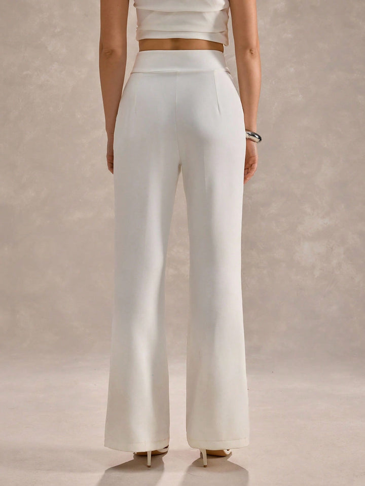 Pantaloni SHEIN, alb