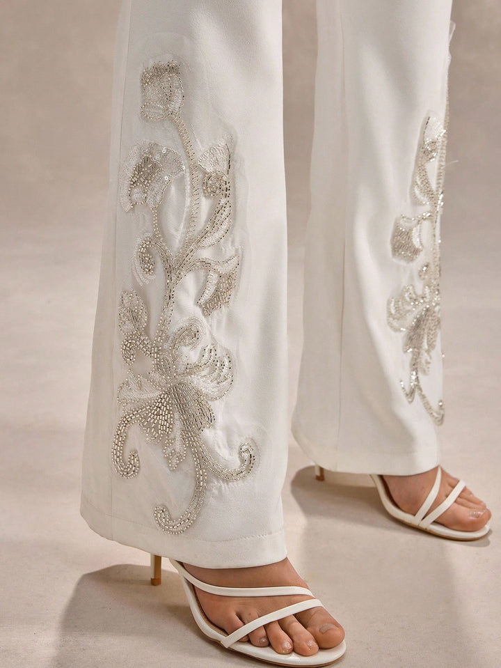 Pantaloni SHEIN, alb