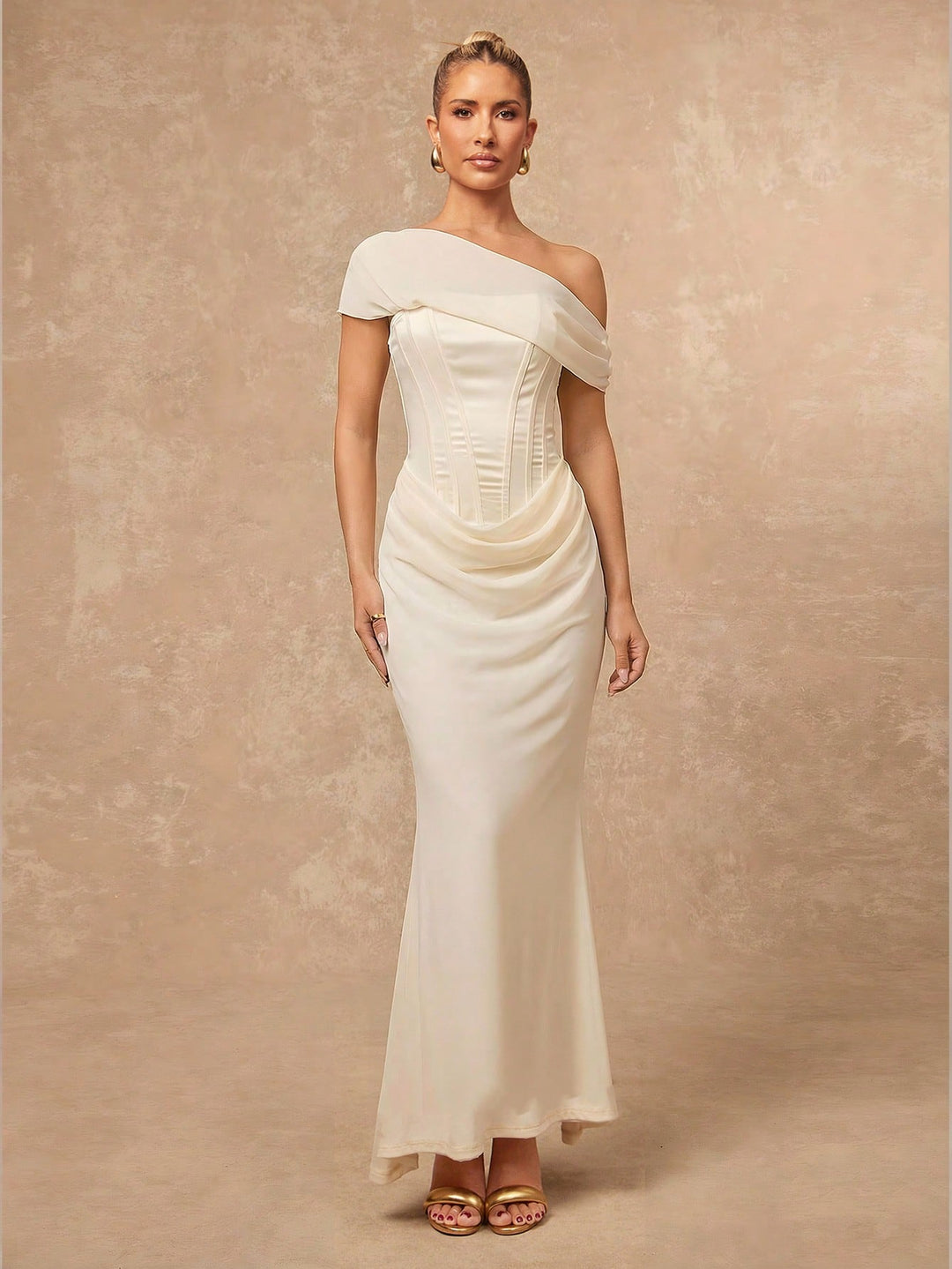 Rochie maxi SHEIN, bej