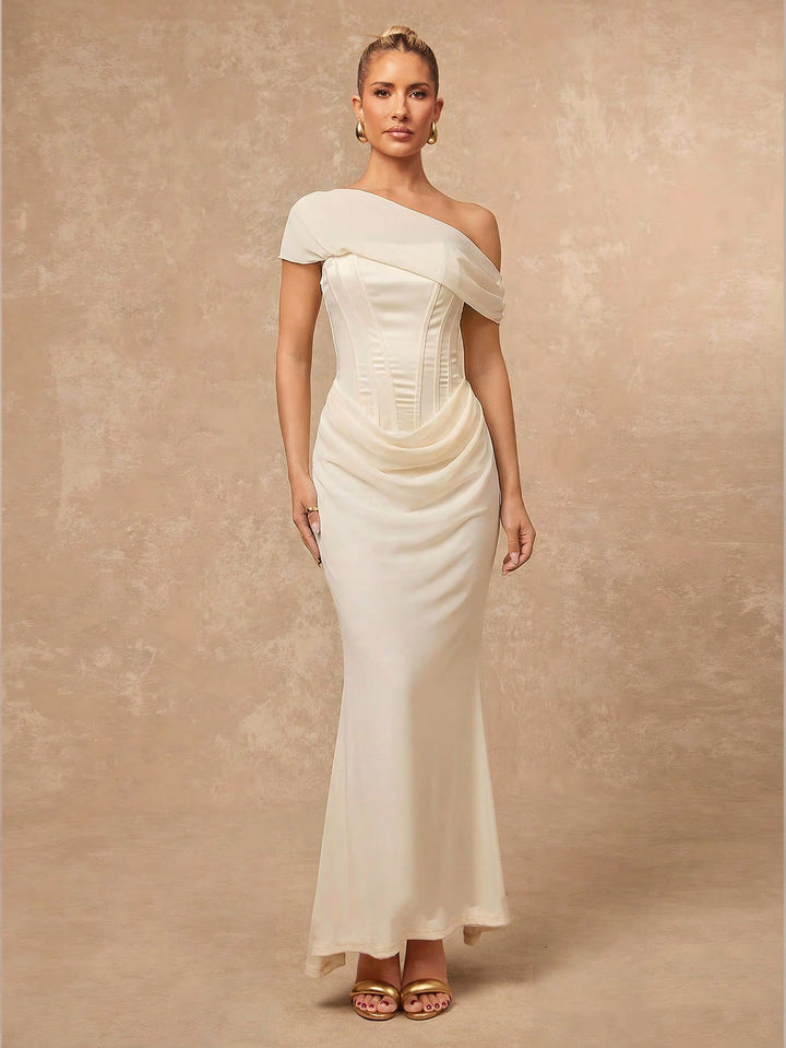 Rochie maxi SHEIN, bej