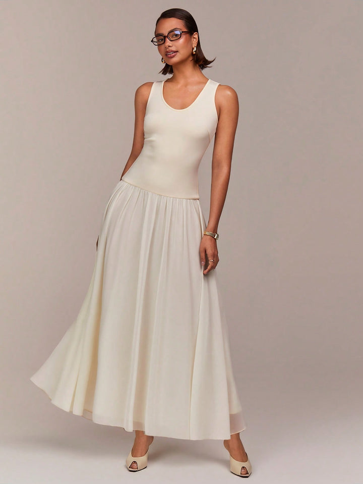 Rochie maxi SHEIN, bej